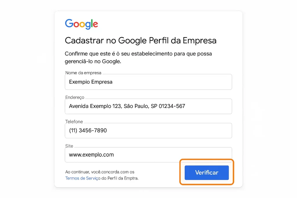 Por que sua empresa não aparece no Google? - Renoma Digital Exemplo de verificação de ficha no Google Perfil da Empresa