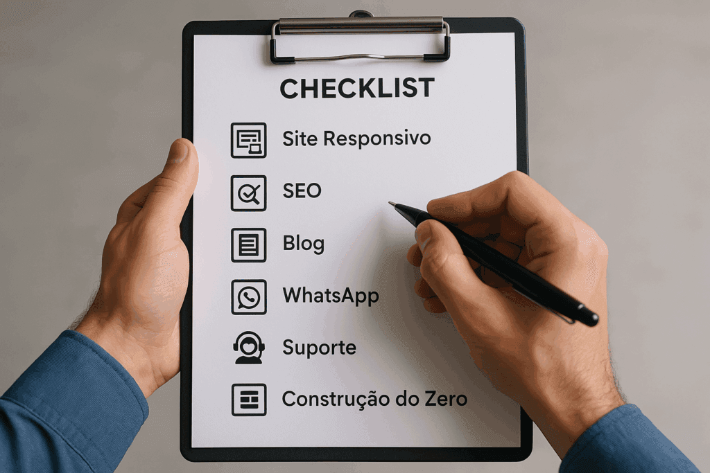 Criação de site profissional com SEO: o que sua empresa precisa saber antes de contratar - Renoma Digital Lista com critérios essenciais que todo empreendedor deve avaliar antes de contratar um site.